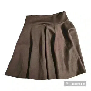 Made By Johnny Brown Pleated Mini Skirt!